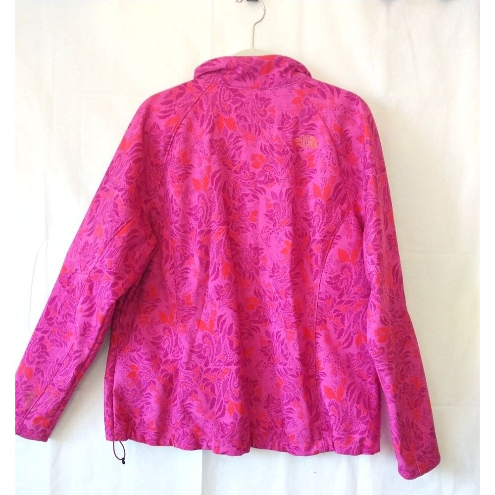 The North Face Womans Apex Bionic Pink Floral Fleece Lined Soft Shell Jacket XXL - Picture 6 of 12